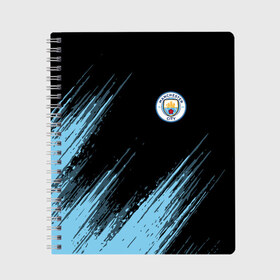 Тетрадь с принтом MANCHESTER CITY. в городе Новоалтайск, 100% бумага | 48 листов, плотность листов — 60 г/м2, плотность картонной обложки — 250 г/м2. Листы скреплены сбоку удобной пружинной спиралью. Уголки страниц и обложки скругленные. Цвет линий — светло-серый
 | Тематика изображения на принте: fc | football | football club | manchester city fc | sport | английский футбольный клуб | манчестер | манчестер сити | спорт | спортивный клуб | уефа | униформа | фирменные цвета | фк | футбол | футбольный клуб