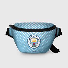 Поясная сумка 3D с принтом MANCHESTER CITY. в городе Новоалтайск, 100% полиэстер | плотная ткань, ремень с регулируемой длиной, внутри несколько карманов для мелочей, основное отделение и карман с обратной стороны сумки застегиваются на молнию | fc | football | football club | manchester city fc | sport | английский футбольный клуб | манчестер | манчестер сити | спорт | спортивный клуб | уефа | униформа | фирменные цвета | фк | футбол | футбольный клуб