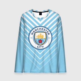 Мужской лонгслив 3D с принтом MANCHESTER CITY. в городе Новоалтайск, 100% полиэстер | длинные рукава, круглый вырез горловины, полуприлегающий силуэт | fc | football | football club | manchester city fc | sport | английский футбольный клуб | манчестер | манчестер сити | спорт | спортивный клуб | уефа | униформа | фирменные цвета | фк | футбол | футбольный клуб