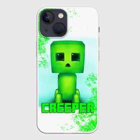 Чехол для iPhone 13 mini с принтом MINECRAFT CREEPER в городе Новоалтайск,  |  | creeper | game | minecraft | блоки | игра | квадраты | компьютерная | крипер | криппер | майнкрафт | огонь