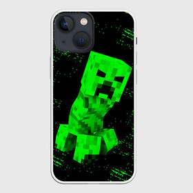 Чехол для iPhone 13 mini с принтом MINECRAFT CREEPER в городе Новоалтайск,  |  | creeper | game | minecraft | блоки | игра | квадраты | компьютерная | крипер | криппер | майнкрафт | огонь
