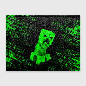 Обложка для студенческого билета с принтом MINECRAFT CREEPER в городе Новоалтайск, натуральная кожа | Размер: 11*8 см; Печать на всей внешней стороне | Тематика изображения на принте: creeper | game | minecraft | блоки | игра | квадраты | компьютерная | крипер | криппер | майнкрафт | огонь
