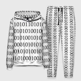 Мужской костюм 3D (с толстовкой) с принтом 101 в городе Новоалтайск,  |  | 101 | binary code | machine language | programming | двоичный код | программирования