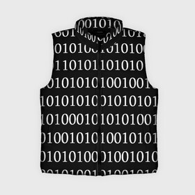 Женский жилет утепленный 3D с принтом Black 101 в городе Новоалтайск,  |  | 101 | binary code | black | programming | двоичный код | программировать