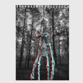 Скетчбук с принтом Siren Head Glitch Ultra в городе Новоалтайск, 100% бумага
 | 48 листов, плотность листов — 100 г/м2, плотность картонной обложки — 250 г/м2. Листы скреплены сверху удобной пружинной спиралью | glitch | glitch siren head | rgb | siren head | sirena | глитч | глич | ретро | сирейноголовый | сирена | сиреноголовый