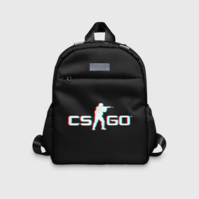 Детский рюкзак 3D с принтом CSGO GLITCH LOGO в городе Новоалтайск, 100% полиэстер | лямки с регулируемой длиной, сверху петелька, чтобы рюкзак можно было повесить на вешалку. Основное отделение закрывается на молнию, как и внешний карман. Внутри дополнительный карман. По бокам два дополнительных кармашка | 1.6 | counter strike | csgo | glitch | logo shuter | trand | контр страйк | стрелялки