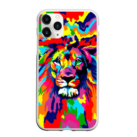 Чехол для iPhone 11 Pro матовый Лев Artistic Art: в городе Новоалтайск, Силикон | | king | lion | neon | африка | голова | граффити | грива | дикий | животные | зверь | зодиак | картина | король | краски | красочный | лев | львенок | львиное | львица | неон | неоновые | радуга | радужный | рисунок