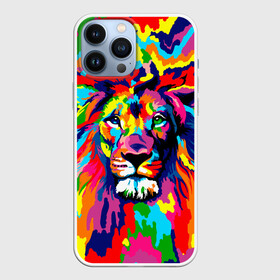 Чехол для iPhone 13 Pro Max с принтом Лев Artistic Art в городе Новоалтайск,  |  | king | lion | neon | африка | голова | граффити | грива | дикий | животные | зверь | зодиак | картина | король | краски | красочный | лев | львенок | львиное | львица | неон | неоновые | радуга | радужный | рисунок