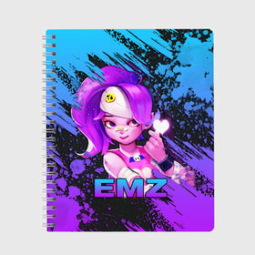 Тетрадь с принтом BRAWL STARS EMZ в городе Новоалтайск, 100% бумага | 48 листов, плотность листов — 60 г/м2, плотность картонной обложки — 250 г/м2. Листы скреплены сбоку удобной пружинной спиралью. Уголки страниц и обложки скругленные. Цвет линий — светло-серый
 | bibi | brawl | brawl stars | crow | leon | stars | бравл | бравл старс | браво старс | игра | компьютерная | кров | леон | онлайн | старс