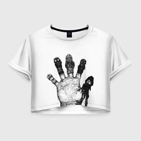 Женская футболка Crop-top 3D с принтом Dorohedoro в городе Новоалтайск, 100% полиэстер | круглая горловина, длина футболки до линии талии, рукава с отворотами | dorohedoro | kaiman | дорохэдоро | манга