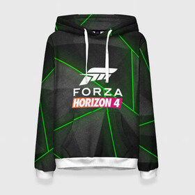 Женская толстовка 3D с принтом Forza Horizon 4 Hi-tech в городе Новоалтайск, 100% полиэстер  | двухслойный капюшон со шнурком для регулировки, мягкие манжеты на рукавах и по низу толстовки, спереди карман-кенгуру с мягким внутренним слоем. | 4 | forza | gamer | games | horizon | racing | ultimate | гонки | форза