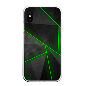 Чехол для iPhone XS Max матовый с принтом Неоновые линии в городе Новоалтайск, Силикон | Область печати: задняя сторона чехла, без боковых панелей | block | gameer | lines | neon | trand | камни | линии | неоновые