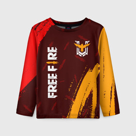 Детский лонгслив 3D с принтом FREE FIRE / ФРИ ФАЕР в городе Новоалтайск, 100% полиэстер | длинные рукава, круглый вырез горловины, полуприлегающий силуэт
 | afth | ahb | ahbafth | fire | fps | free | freefire | garena | logo | master | mobile | online | акуу | акууашку | ашку | гарена | игра | игры | лого | логотип | логотипы | мастер | мобильная | нож | онлайн | символ | символы | фаер | фире | фпс 