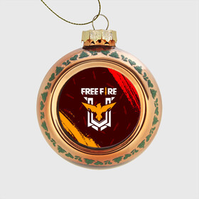 Стеклянный ёлочный шар с принтом FREE FIRE / ФРИ ФАЕР в городе Новоалтайск, Стекло | Диаметр: 80 мм | afth | ahb | ahbafth | fire | fps | free | freefire | garena | logo | master | mobile | online | акуу | акууашку | ашку | гарена | игра | игры | лого | логотип | логотипы | мастер | мобильная | нож | онлайн | символ | символы | фаер | фире | фпс 