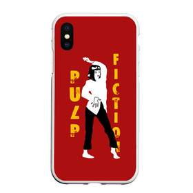 Чехол для iPhone XS Max матовый с принтом Pulp Fiction в городе Новоалтайск, Силикон | Область печати: задняя сторона чехла, без боковых панелей | Тематика изображения на принте: актеры | бандиты | боевик | бульварное | винсент | герои | девяностые | джулс | знаменитости | кинофильм | комедия | криминал | криминальное | лихие | логотип | миа | персонажи | преступники | ретро