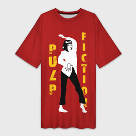 Платье-футболка 3D с принтом Pulp Fiction в городе Новоалтайск,  |  | актеры | бандиты | боевик | бульварное | винсент | герои | девяностые | джулс | знаменитости | кинофильм | комедия | криминал | криминальное | лихие | логотип | миа | персонажи | преступники | ретро
