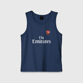 Детская майка хлопок с принтом ARSENAL в городе Новоалтайск,  |  | arsenal | arsenal uniform | aubameyang | champions league | england | fc | football club | sport | англия | арсенал | лига чемпионов | лондон | обамеянг | премьер лига | спортивные | униформа | фирменые цвета | фк | футбольный клуб