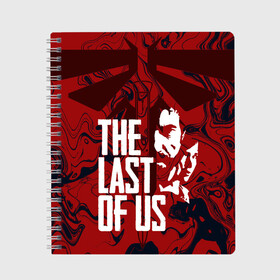 Тетрадь с принтом THE LAST OF US в городе Новоалтайск, 100% бумага | 48 листов, плотность листов — 60 г/м2, плотность картонной обложки — 250 г/м2. Листы скреплены сбоку удобной пружинной спиралью. Уголки страниц и обложки скругленные. Цвет линий — светло-серый
 | abstract | cicadas | fireflies | naughty dog | the last of us | the last of us part 2 | абстракция | джоэл | надпись | последние из нас | цикады | элли