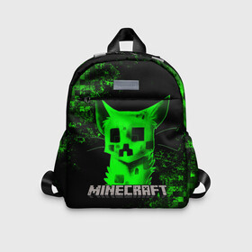 Детский рюкзак 3D с принтом MINECRAFT в городе Новоалтайск, 100% полиэстер | лямки с регулируемой длиной, сверху петелька, чтобы рюкзак можно было повесить на вешалку. Основное отделение закрывается на молнию, как и внешний карман. Внутри дополнительный карман. По бокам два дополнительных кармашка | Тематика изображения на принте: creeper | game | minecraft | блоки | игра | квадраты | компьютерная | крипер | криппер | майнкрафт | огонь