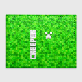 Обложка для студенческого билета с принтом MINECRAFT CREEPER в городе Новоалтайск, натуральная кожа | Размер: 11*8 см; Печать на всей внешней стороне | Тематика изображения на принте: creeper | game | minecraft | блоки | игра | квадраты | компьютерная | крипер | криппер | майнкрафт | огонь