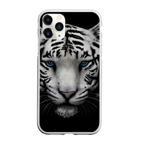 Чехол для iPhone 11 Pro матовый с принтом Белый Тигр в городе Новоалтайск, Силикон |  | tiger | животное | тигр | тигрица | чернобелый