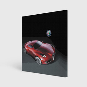 Холст квадратный с принтом Alfa Romeo в городе Новоалтайск, 100% ПВХ |  | alfa romeo | car | italy | motorsport | prestige | автоспорт | альфа ромео | италия | престиж