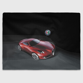Плед 3D с принтом Alfa Romeo в городе Новоалтайск, 100% полиэстер | закругленные углы, все края обработаны. Ткань не мнется и не растягивается | alfa romeo | car | italy | motorsport | prestige | автоспорт | альфа ромео | италия | престиж