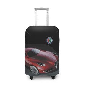 Чехол для чемодана 3D с принтом Alfa Romeo в городе Новоалтайск, 86% полиэфир, 14% спандекс | двустороннее нанесение принта, прорези для ручек и колес | alfa romeo | car | italy | motorsport | prestige | автоспорт | альфа ромео | италия | престиж