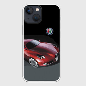 Чехол для iPhone 13 mini с принтом Alfa Romeo в городе Новоалтайск,  |  | Тематика изображения на принте: alfa romeo | car | italy | motorsport | prestige | автоспорт | альфа ромео | италия | престиж