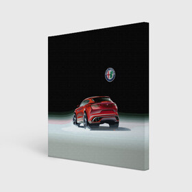 Холст квадратный с принтом Alfa Romeo в городе Новоалтайск, 100% ПВХ |  | alfa romeo | car | italy | motorsport | prestige | автоспорт | альфа ромео | италия | престиж
