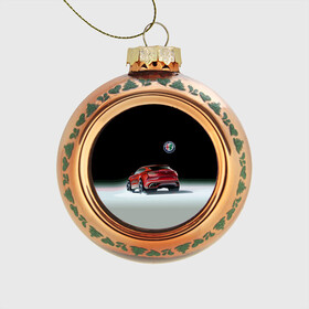 Стеклянный ёлочный шар с принтом Alfa Romeo в городе Новоалтайск, Стекло | Диаметр: 80 мм | alfa romeo | car | italy | motorsport | prestige | автоспорт | альфа ромео | италия | престиж