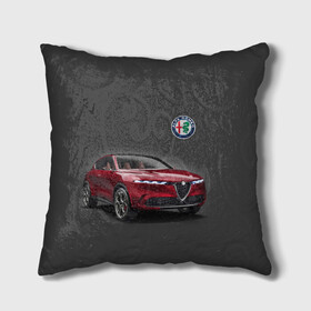 Подушка 3D с принтом Alfa Romeo в городе Новоалтайск, наволочка – 100% полиэстер, наполнитель – холлофайбер (легкий наполнитель, не вызывает аллергию). | состоит из подушки и наволочки. Наволочка на молнии, легко снимается для стирки | alfa romeo | car | italy | prestige | автомобиль | альфа ромео | италия | престиж