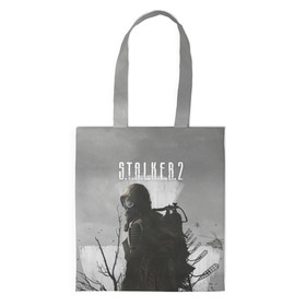 Сумка 3D повседневная с принтом STALKER 2 в городе Новоалтайск, 100% полиэстер | Плотность: 200 г/м2; Размер: 34×35 см; Высота лямок: 30 см | chernobyl | post apocalypse | pripyat | shooter | stalker | survival | zone | авария | мутанты | постапокалипсис | припять | сталкер | чернобыль | шутер