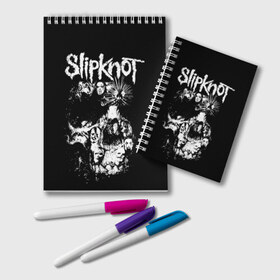 Блокнот с принтом Slipknot в городе Новоалтайск, 100% бумага | 48 листов, плотность листов — 60 г/м2, плотность картонной обложки — 250 г/м2. Листы скреплены удобной пружинной спиралью. Цвет линий — светло-серый
 | Тематика изображения на принте: corey taylor | rock | slipknot | кори тейлор | рок | слипкнот