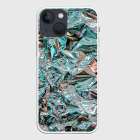 Чехол для iPhone 13 mini с принтом Голографическая фольга в городе Новоалтайск,  |  | Тематика изображения на принте: casual | cosplay | crumpled | foil | holographic | metal | metall | steel | texture | wrinkled | голографическая | голография | косплей | кэжуал | метал | металл | мода | модная | мятая | обертка | разводы | смятая | сталь | текстура | фольга | 