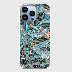 Чехол для iPhone 13 Pro с принтом Голографическая фольга в городе Новоалтайск,  |  | Тематика изображения на принте: casual | cosplay | crumpled | foil | holographic | metal | metall | steel | texture | wrinkled | голографическая | голография | косплей | кэжуал | метал | металл | мода | модная | мятая | обертка | разводы | смятая | сталь | текстура | фольга | 