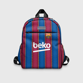 Детский рюкзак 3D с принтом FC Barcelona 20/21 в городе Новоалтайск, 100% полиэстер | лямки с регулируемой длиной, сверху петелька, чтобы рюкзак можно было повесить на вешалку. Основное отделение закрывается на молнию, как и внешний карман. Внутри дополнительный карман. По бокам два дополнительных кармашка | Тематика изображения на принте: barcelona | champions | fc | fc barcelona 20 21 | fcb | football club | league | lionel | messi | spain | sport | барселона | испания | лига | лионель | месси | спортивные | униформа | фирменые цвета | фк | футбольный клуб | чемпионов