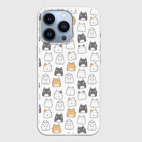 Чехол для iPhone 13 Pro с принтом Толстые котики в городе Новоалтайск,  |  | Тематика изображения на принте: cute | japan | japanese | k pop | kawaii | korea | korean | детские | забавные | к поп | кавайные | кей поп | корейские | котики | коты | котята | котятки | кошки | милые | прикольные | пухленькие | пухлые | смешные | счастливые