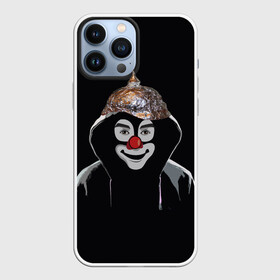Чехол для iPhone 13 Pro Max с принтом Клоун в шапочке в городе Новоалтайск,  |  | Тематика изображения на принте: 5g вышки | клоун | связь | фобия | фольга