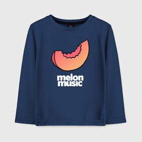 Детский лонгслив хлопок с принтом MELON MUSIC в городе Новоалтайск, 100% хлопок | круглый вырез горловины, полуприлегающий силуэт, длина до линии бедер | mayot | melon | music | seemee | yungway | вэй | дыни | майот | мелон | мьюзик | сими | янг | янгвэй