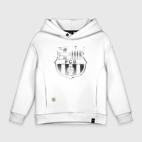 Детское худи Oversize хлопок с принтом FC Barcelona | Gradient effect (2021) в городе Новоалтайск, френч-терри — 70% хлопок, 30% полиэстер. Мягкий теплый начес внутри —100% хлопок | боковые карманы, эластичные манжеты и нижняя кромка, капюшон на магнитной кнопке | 0x000000123 | barca | barcelona | fcb | messi | барса | барселона | месси | фкб