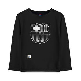 Детский лонгслив хлопок с принтом FC Barcelona | Gradient effect (2021) в городе Новоалтайск, 100% хлопок | круглый вырез горловины, полуприлегающий силуэт, длина до линии бедер | 0x000000123 | barca | barcelona | fcb | messi | барса | барселона | месси | фкб