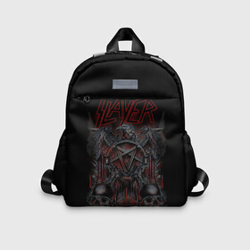Детский рюкзак 3D с принтом Slayer в городе Новоалтайск, 100% полиэстер | лямки с регулируемой длиной, сверху петелька, чтобы рюкзак можно было повесить на вешалку. Основное отделение закрывается на молнию, как и внешний карман. Внутри дополнительный карман. По бокам два дополнительных кармашка | kerry king | musical group | repentless | slayer | tom araya | метал | том арайа | трэш