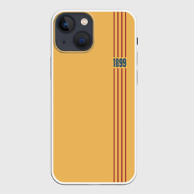 Чехол для iPhone 13 mini с принтом BARCELONA 1899 в городе Новоалтайск,  |  | barcelona | champions | fc | fc barcelona 20 21 | fcb | football club | league | lionel | messi | spain | sport | барселона | испания | лига | лионель | месси | спортивные | униформа | фирменые цвета | фк | футбольный клуб | чемпионов