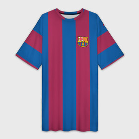 Платье-футболка 3D с принтом FC Barcelona 20 21 в городе Новоалтайск,  |  | barcelona | champions | fc | fc barcelona 20 21 | fcb | football club | league | lionel | messi | spain | sport | барселона | испания | лига | лионель | месси | спортивные | униформа | фирменые цвета | фк | футбольный клуб | чемпионов