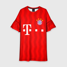 Детское платье 3D с принтом FC Bayern Munchen в городе Новоалтайск, 100% полиэстер | прямой силуэт, чуть расширенный к низу. Круглая горловина, на рукавах — воланы | Тематика изображения на принте: bayern | bayern munchen | champions league | fc bayern munchen | germany | munchen | бавария | германия | левандовски | лига чемпионов | мюнхен | рибери | роббен