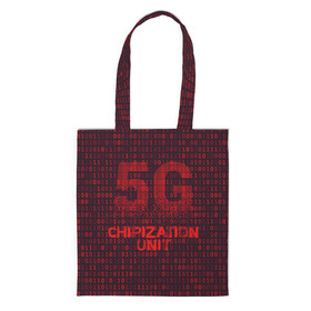 Сумка 3D повседневная с принтом 5G Chipization unit в городе Новоалтайск, 100% полиэстер | Плотность: 200 г/м2; Размер: 34×35 см; Высота лямок: 30 см | 5g | 5г | covid | covid 19 | sign | джи | заговора | заговоров | запрещающий | знак | излучение | коронавирус | лучи | облучение | остановите | остановите чипирование | против | противник | противники | пять