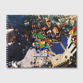 Альбом для рисования с принтом MINECRAFT в городе Новоалтайск, 100% бумага
 | матовая бумага, плотность 200 мг. | Тематика изображения на принте: craft | creeper | dungeon | dungeons | earth | game | logo | mine | minecraft | mobile | online | дунгеонс | земля | зомби | игра | крипер | лого | майкрафт | майнкрафт | мобайл | онлайн | подземелье | подземелья