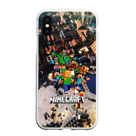 Чехол для iPhone XS Max матовый с принтом MINECRAFT в городе Новоалтайск, Силикон | Область печати: задняя сторона чехла, без боковых панелей | craft | creeper | dungeon | dungeons | earth | game | logo | mine | minecraft | mobile | online | дунгеонс | земля | зомби | игра | крипер | лого | майкрафт | майнкрафт | мобайл | онлайн | подземелье | подземелья