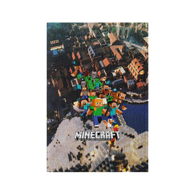 Обложка для паспорта матовая кожа с принтом MINECRAFT в городе Новоалтайск, натуральная матовая кожа | размер 19,3 х 13,7 см; прозрачные пластиковые крепления | craft | creeper | dungeon | dungeons | earth | game | logo | mine | minecraft | mobile | online | дунгеонс | земля | зомби | игра | крипер | лого | майкрафт | майнкрафт | мобайл | онлайн | подземелье | подземелья